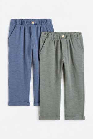 kids slub jersey trousers