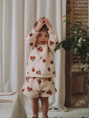 tomato print baby sweater