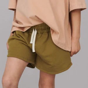 kids brown sweat shorts