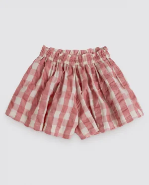 girls check shorts
