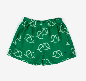 green rope print shorts