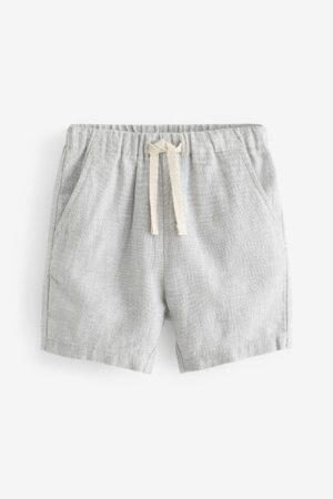 grey linen kids shorts