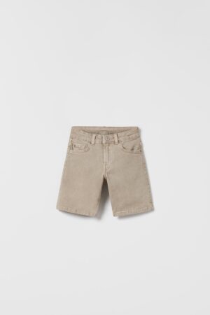 kids faded denim bermuda shorts