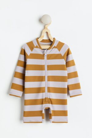 striped baby swim all in one