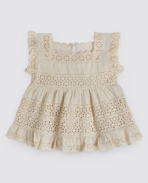 broderie girls blouse