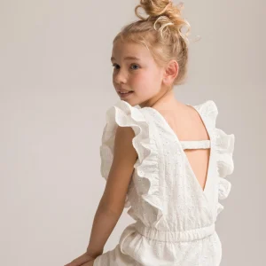 white broderie playsuit