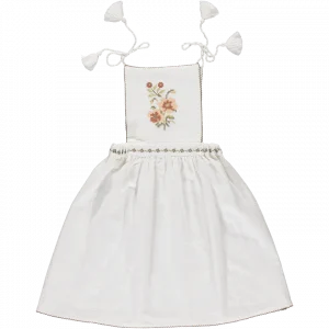folk embroidered apron dress
