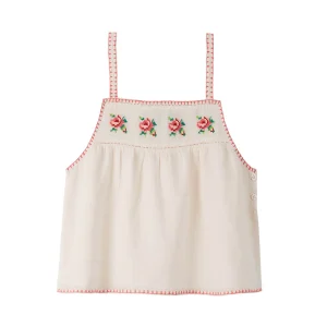 flower embroidered top