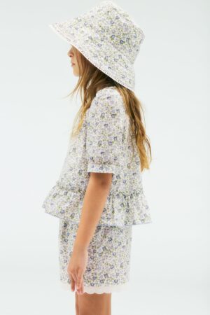 girls floral ruffle shirt