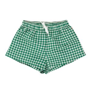 green check swim shorts