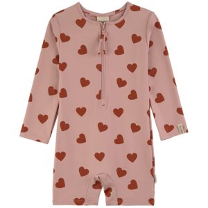 kids heart print sunsuit
