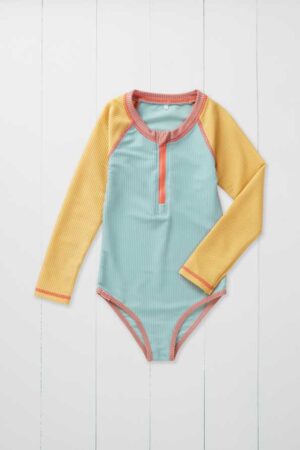 kids long sleeve pastel swimsuit