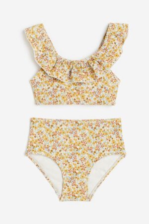 kids seventies floral frill bikini