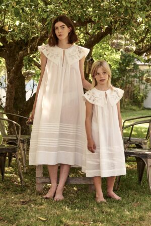 white vintage collar nightdress