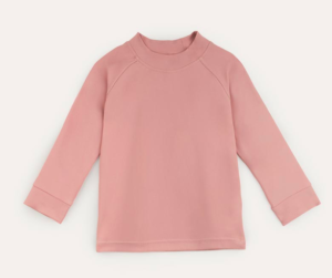 kids pink recycled rash vest
