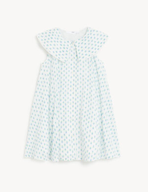 white floral collar girls dress
