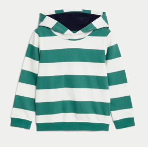 green striped hoodie