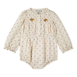 broderie smocked romper