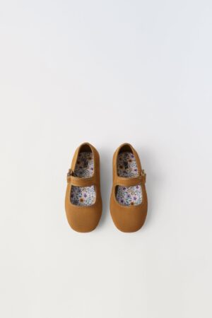 kids mustard ballet flats