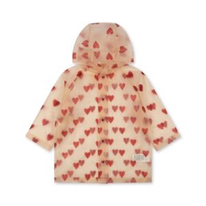 heart print raincoat