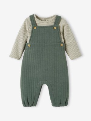 baby fleece dungaree set