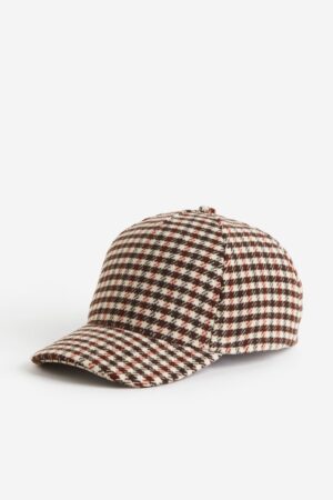 kids checked cap