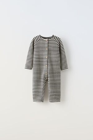 monochrome striped bodysuit
