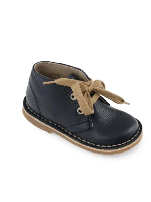 navy leather kids boots