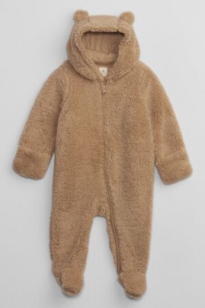 teddy baby sherpa one piece