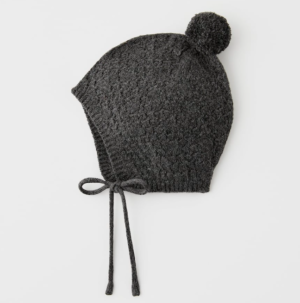 baby knitted pom pom hat