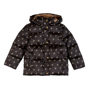 black floral down jacket