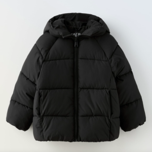 black quilted coat