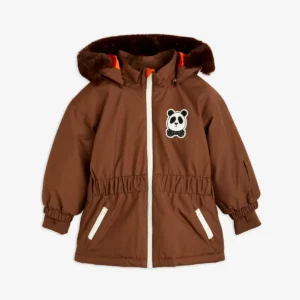 brown panda ski jacket
