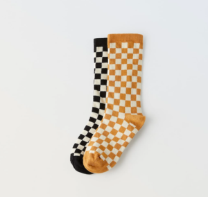 chequered socks