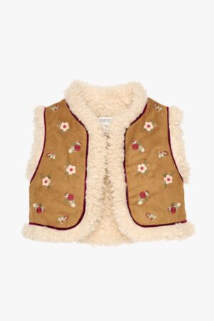 faux shearing vest