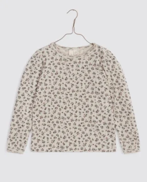 floral pointelle long sleeve t-shirt