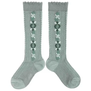 flower knee high socks
