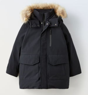 kids feather down parka