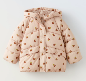 pink floral quilted coat