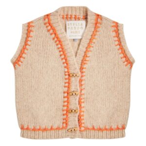 crochet knit gilet