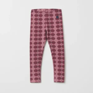 kids leaf print leggings