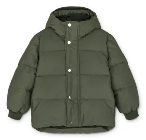 liewood kids green puffer jacket