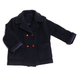 navy luxury kids peacoat
