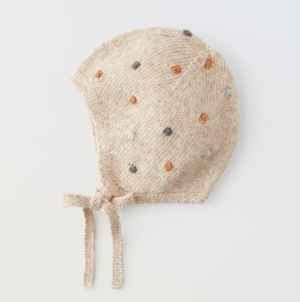 oatmeal knit bonnet