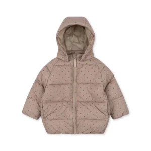 polka dot padded jacket