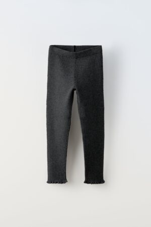 rib knit black leggings