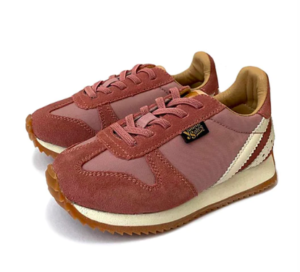 old rose vintage style kids trainers