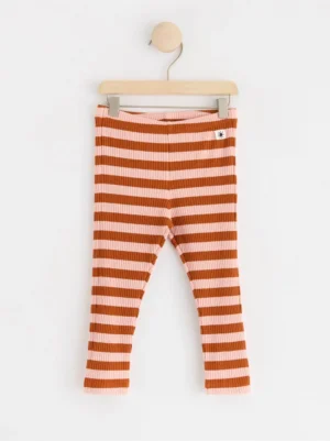 striped ribbed leggings