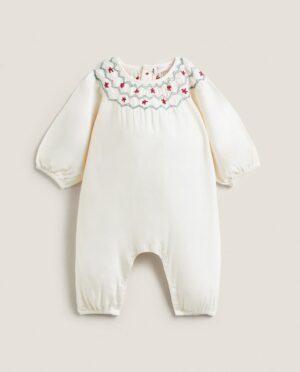 embroidered christmas romper