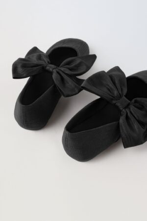 black bow ballet shoes